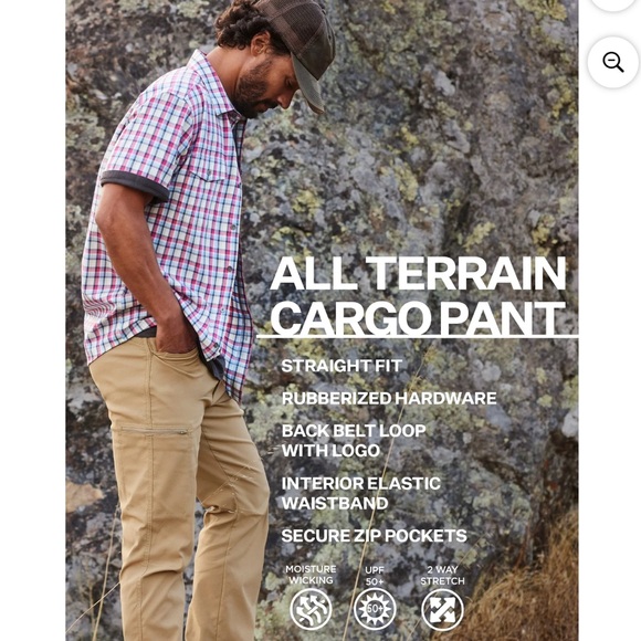 Wrangler Men’s Outdoor Cargo Pant with UPF 50+ Protection - Picture 8 of 8